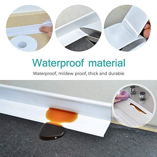 10.5 ft Caulk Tape Waterproof Self Adhesive with Sealing Tool, Bathroom Sealant White, Wall Tape Silicone Sealant Caulking Tape Peel and Stick Caulk (1 Pcs) White (A)