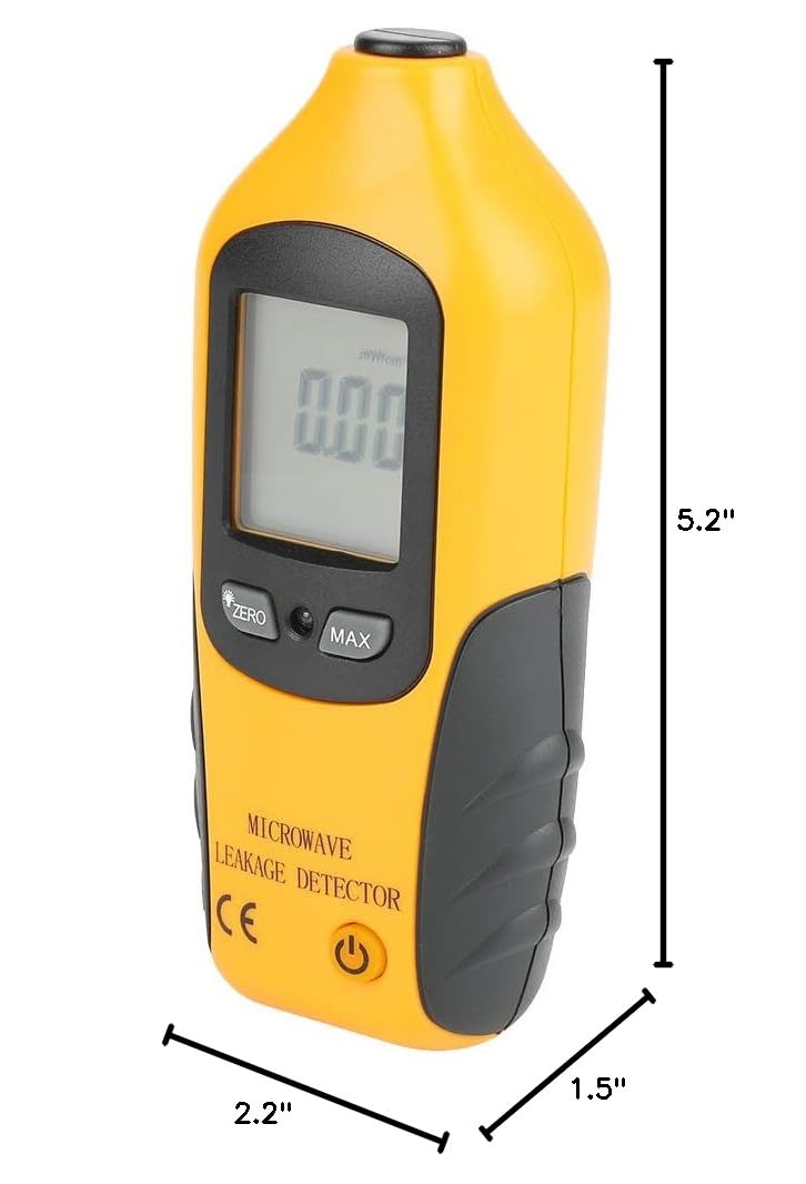 High Microwave Detector,HT-M2 Digital Handheld Microwave Leakage Detector LCD Display Radiation Meter Tester High Sensitivity to Radiation and Built in Alarm Function