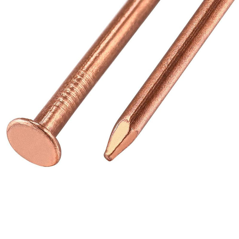 ZYAMY 15PCS High Quality Long Copper Strip Nails Ideal for Slate Roofing Waterproofing Board DIY Home Construction Projects Decoration Shipbuilding Copper Roofing Nails 2 inches 2in