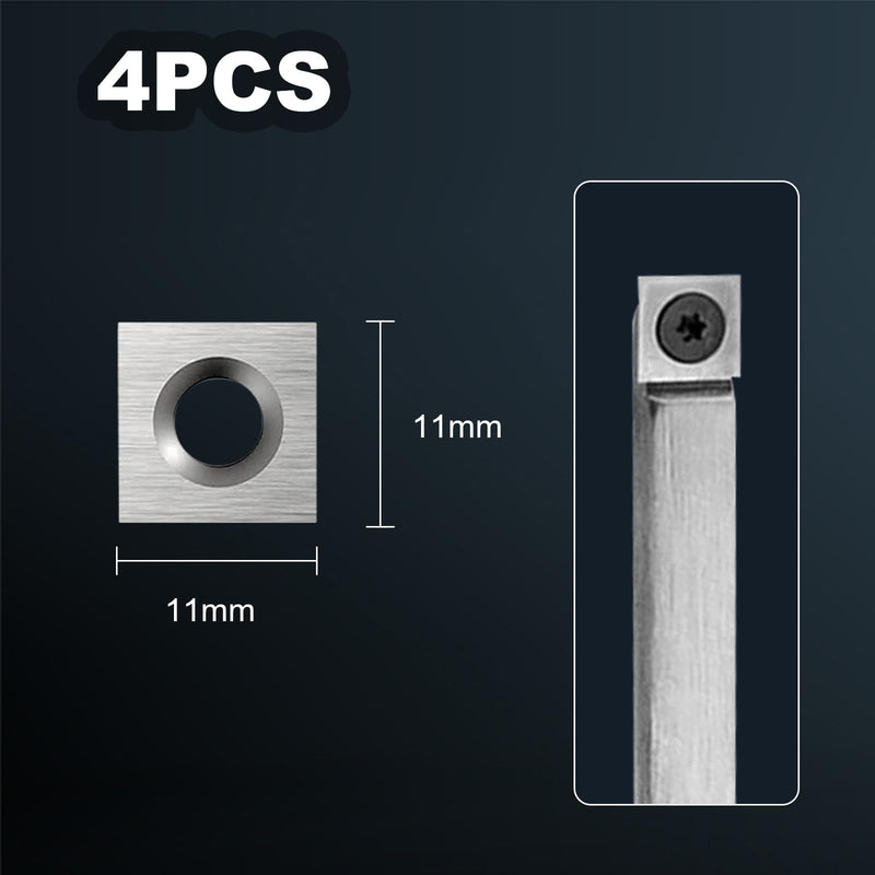 35Pcs Tungsten Carbide Cutters Inserts Set,Lathe Tools for Wood Lathe Turning Tools,Supplied with Screws and Screwdriver Silver: 35pcs