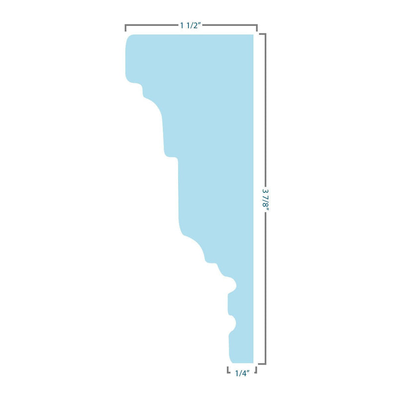 Endurathane Stockport Crosshead, 103" Bottom Width x 105 1/2" Top Width x 3 7/8"H x 1/4"P, Factory Primed 103-in. W