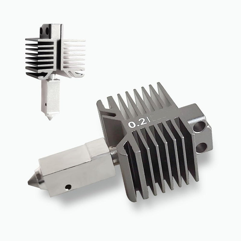 Bamboo Original Hotend Kits with Stainless Steel Nozzle, Fit for Bambu Lab X1 Series and P1 Series Compatible with P1P P1S X1C X1E 3D Printers 0.2mm