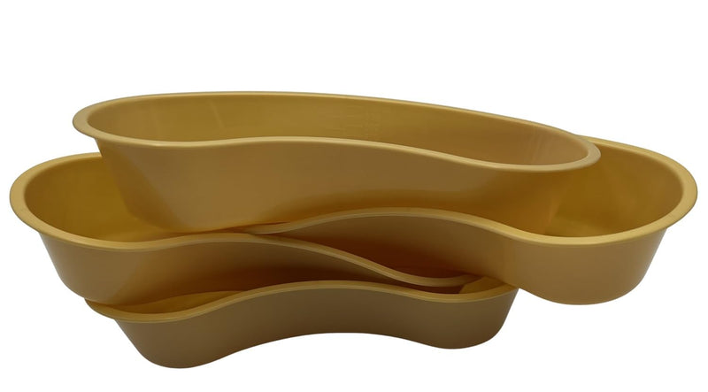 Comfort Axis Graduated 700 cc Kidney Shaped Gold Emesis Basin (Pack of 4)