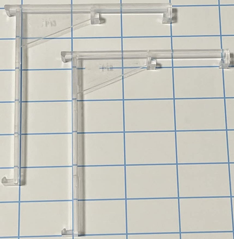 4pcs Valance Clips 3.5" Clear Vertical Blind Hidden Retainer Holder Installation Bracket with Built in Valance Outside Mount The headrail Size Measured 1.5"(38mm) in Top