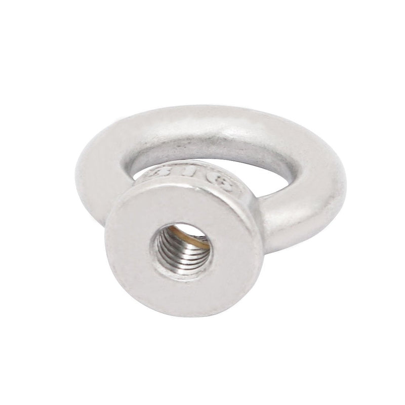 uxcell Lifting Eye Nut M6 Female Thread 316 Stainless Steel Round Shape for Rope Fitting Pack of 2