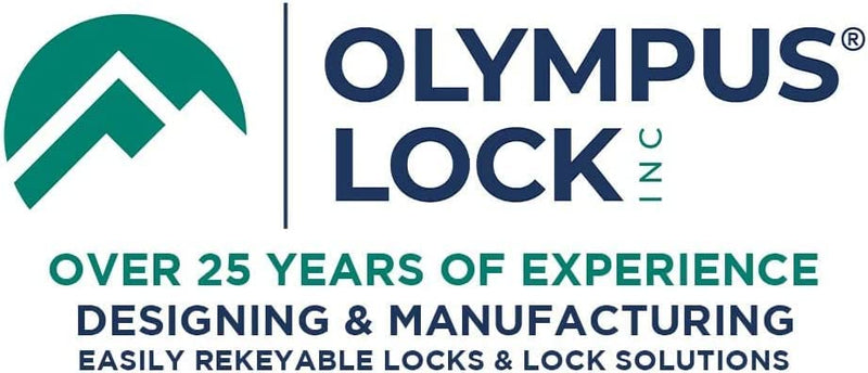 Olympus Lock 100DR Deadbolt Lock | 7/8” Chrome Key US26D | NATL KA101 Easily Rekeyable Cabinet Door Lock, Keyed Alike | Grade 1 Door Locks with Keys | Deadbolt Cabinet Locks | Cabinet Lock for Doors 15/16 barrel length Common Key "101" Satin Chrome