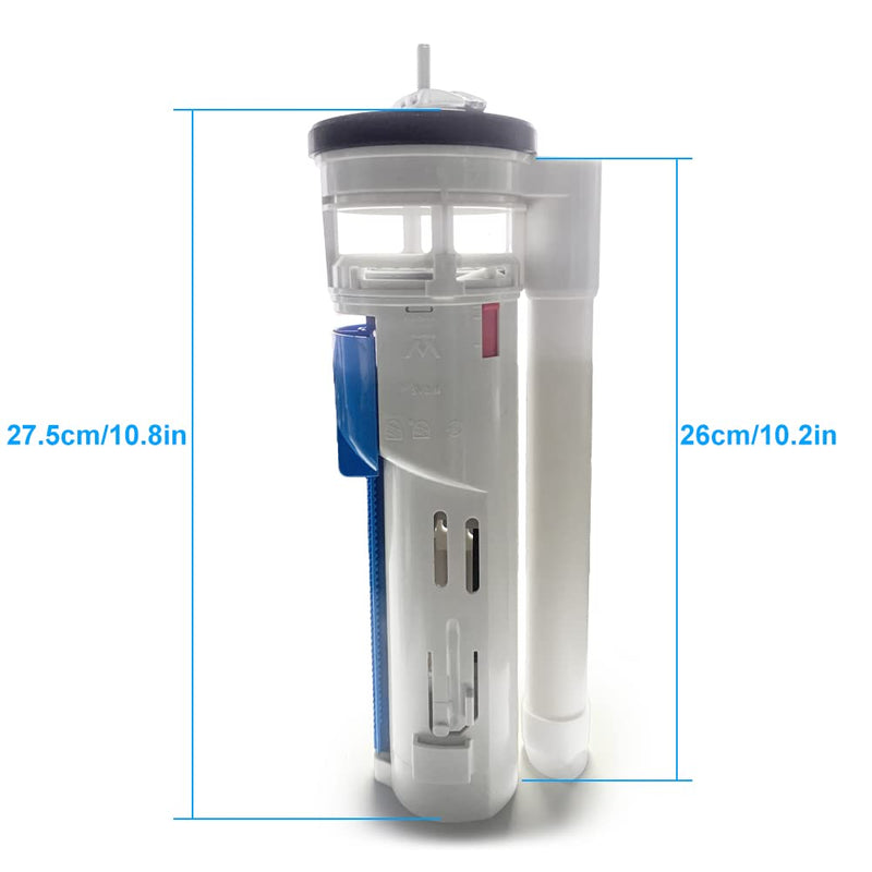 2 Inch Toilet Flush Valves, Toilet Repair Kit Dual Flush Valve Replacement Fit for One Piece Toilet Top Push Button Valve(One Piece Toilet 10.8" Height) One Piece Toilet 10.8" Height