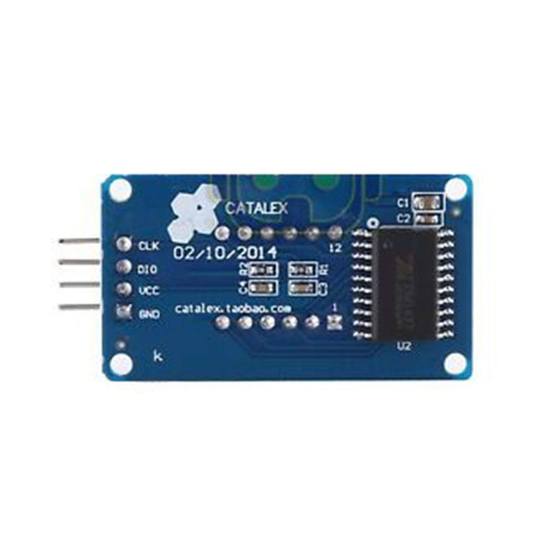 DEVMO 2PCS TM1637 4 Bits Digital Tube LED Display Module with Clock Display TM1637 Relay Board Compatible with Ar-duino