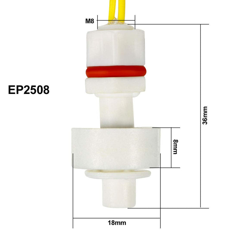 uxcell - a14121000ux0102 25mm Mini PP Tank Pool Water Level Liquid Sensor Vertical Float Switch