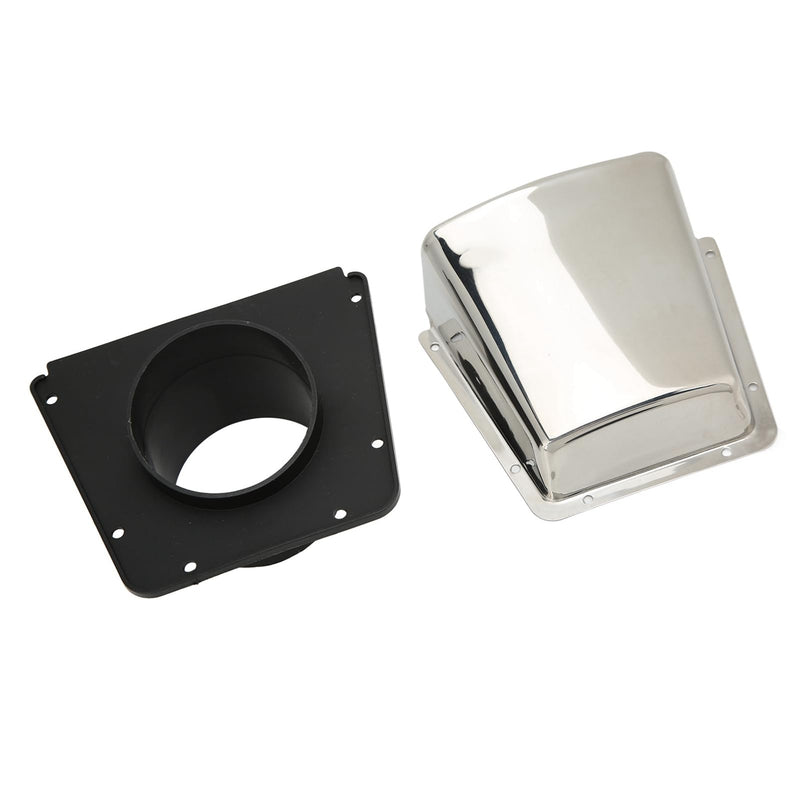 Astibym Boat Cowl Vent , Weatherproof High Strength Glossy 304 Stainless Steel Boats Cowl Ventilator with Nylon Base for Yachts Ships