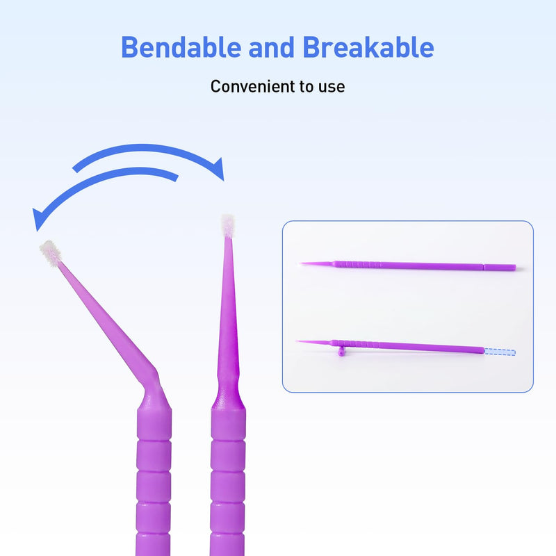 JMU 400pcs Dental Micro Applicators Brushes Superfine, Disposable Dental Microswabs 1.5mm 400
