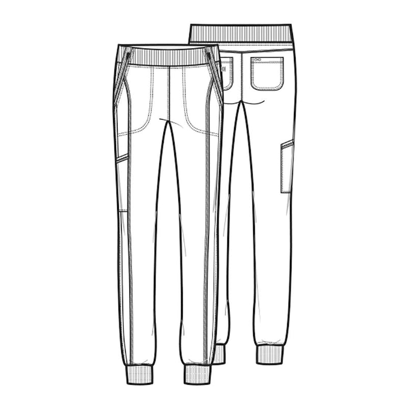 Infinity Cherokee Women's Scrub Jogger Pants Mid Rise with Moisture Wicking 360° Stretch Fabric - CK110A Medium Navy