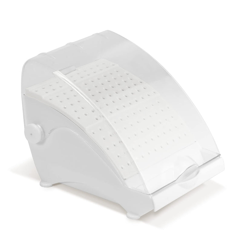 Annhua White Dental Burs Holder Bur Block Station Bur Box, 142 Holes Burs Block Station Organizer Case for Slow Speed High Speed Bur
