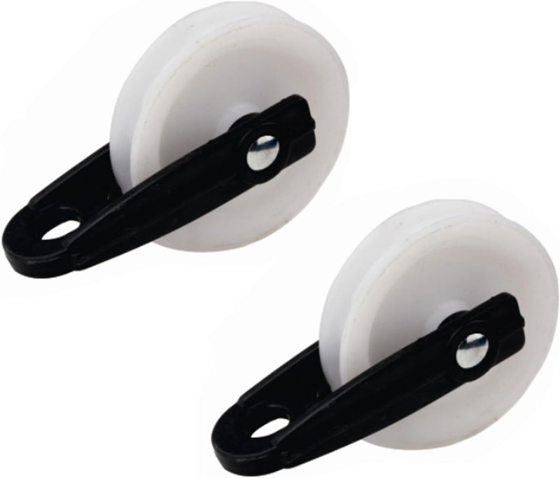 2Pcs Nylon Clothesline Pulley 2 inch Diameter Nylon Pulley Outdoor Puller Rope Wire Rope Pulley Clothes Line Pulley Kit Clotheslines Rope Pulley