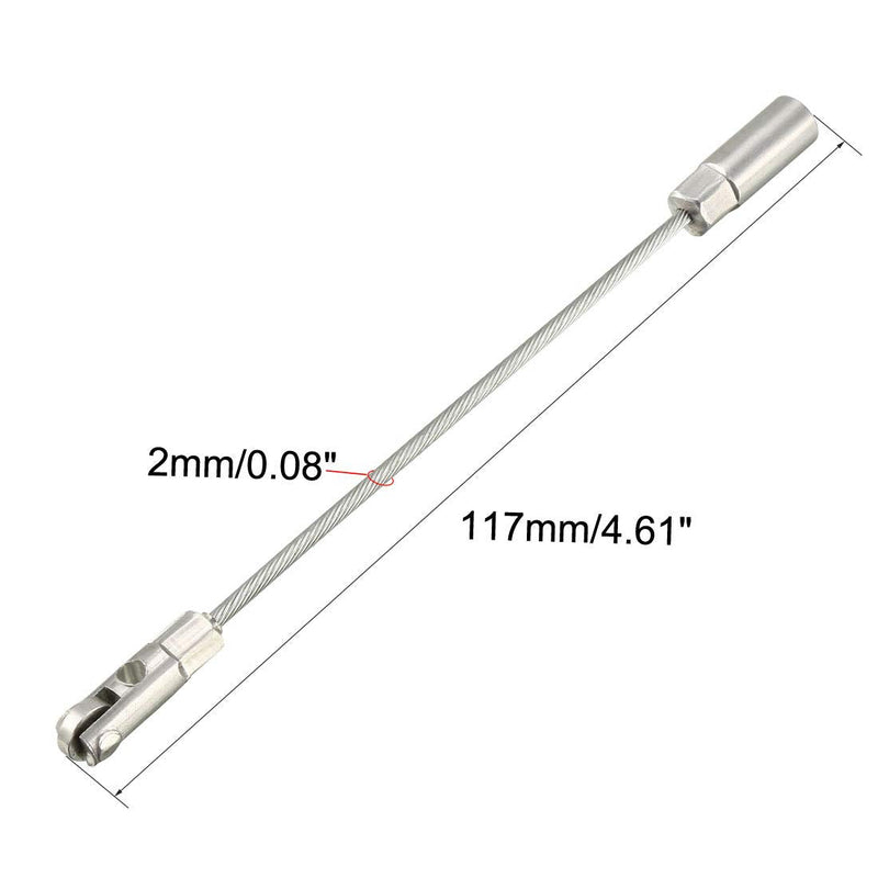 uxcell 117mm/4.61inch Flexible Fish Tape Replacement Leader Wire Cable Puller with Roller for 4mm Fish Tape Wire Puller