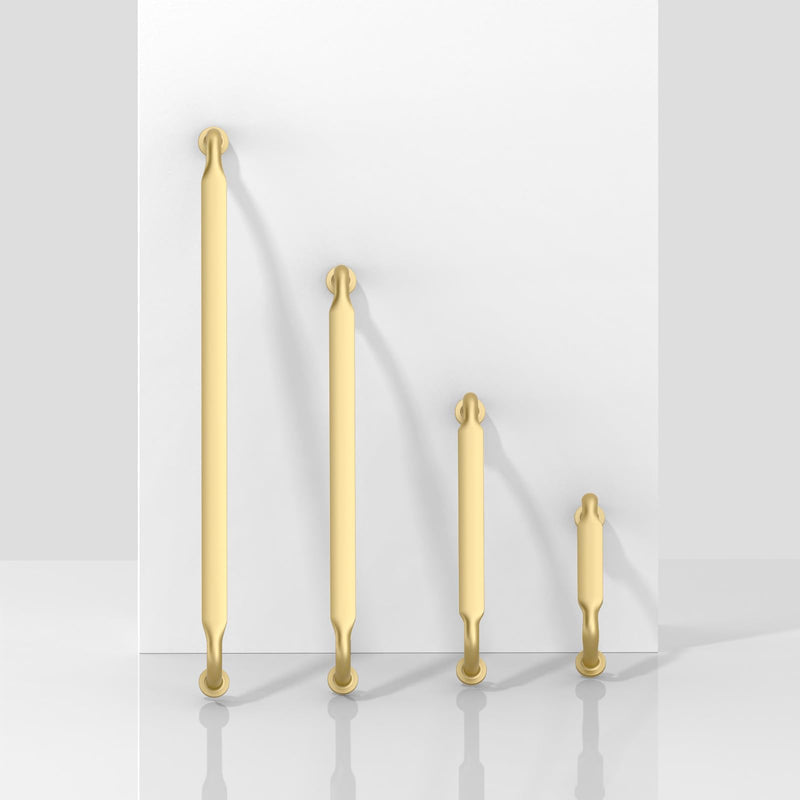 20 Pack Brushed Gold Cabinet Pulls 5 Inch(128mm) Kitchen Cabinet Handles Solid Zinc Alloy Cabinet Hardware Drawer Pulls 5" Hole Center 20