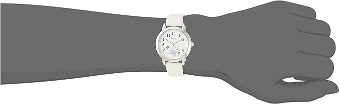 Fieldwork KDS010 Analog Float Hologram Print Leather Strap Watch, Ivory - NewNest Australia