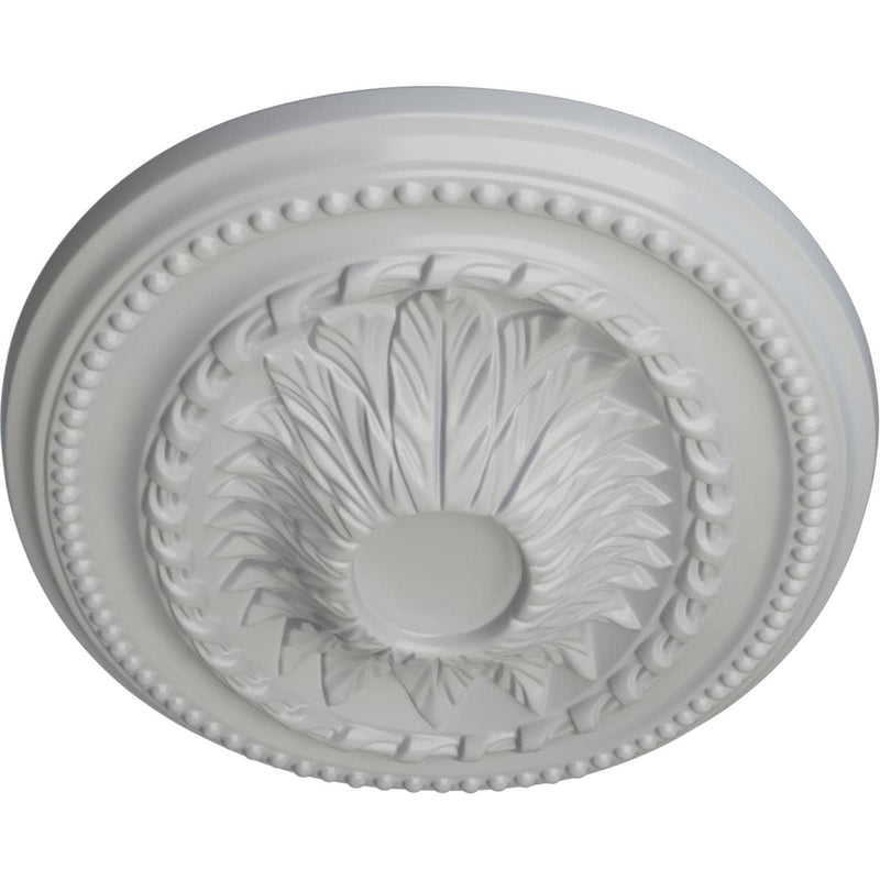 Ekena Millwork CM18SAFRF Saverne Ceiling Medallion, Frost Frost (Flat Finish)