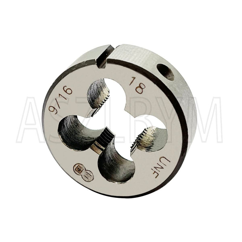 9/16-18 UNF Tap and Die Set 4 Flutes HSS Bottom Taper RIight Hand Thread Tap And Round Thread Die Set 9/16-18