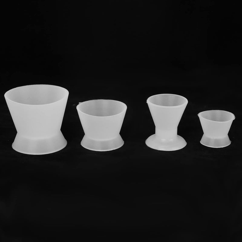 4Pcs Laboratory Mixing Cup Materials Mixing Bowl Set, Silicone Rubber Dental Materials Mixing For Instrument Organizers & Tubs Mixing Self-Curing Mixing Cup