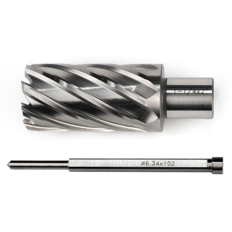 OSCARBIDE 1-1/4" x 2" HSS Annular Cutter 3/4" Weldon Shank Mag Drill Bit | 2 Flat | 1-1/4"Cutting Diameter | 2"Cutting Depth | Burr-Free Holes | Rapid Chip Removal | 10x Faster Than Twist Drills