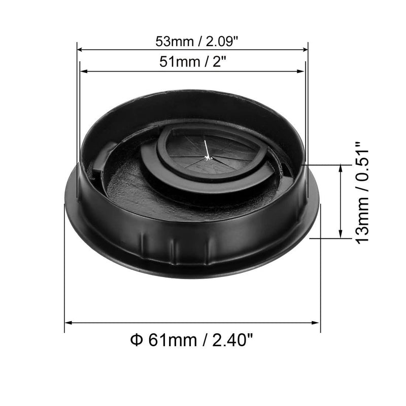 uxcell Cable Hole Cover, 2.1Inch/53mm Zinc Alloy Desk Wire Cord Cable Grommets Hole Cover for Office PC Desk Cable Cord Organizer, Black 2-1/8 Inch