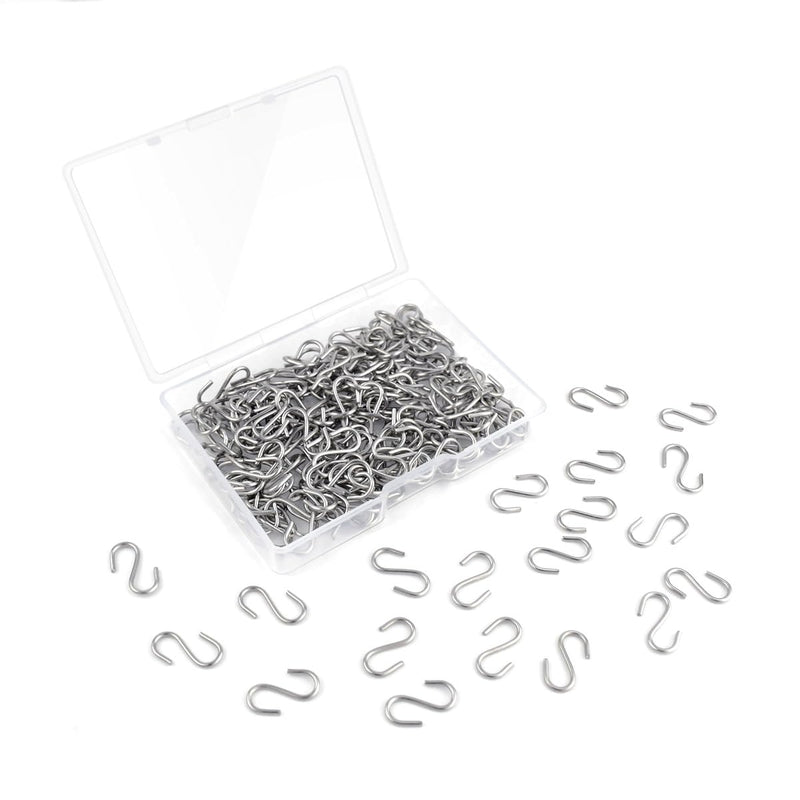 100 Pcs Mini S Hooks for Hanging Mini S Hook for Crafts 1 Metal S Hooks Mini S Shaped Hanger Ornament for Jewelry 1/2 Inch Wire Hangers for Diy Jewelry Small S-Shaped Connectors for Diy Key Chain