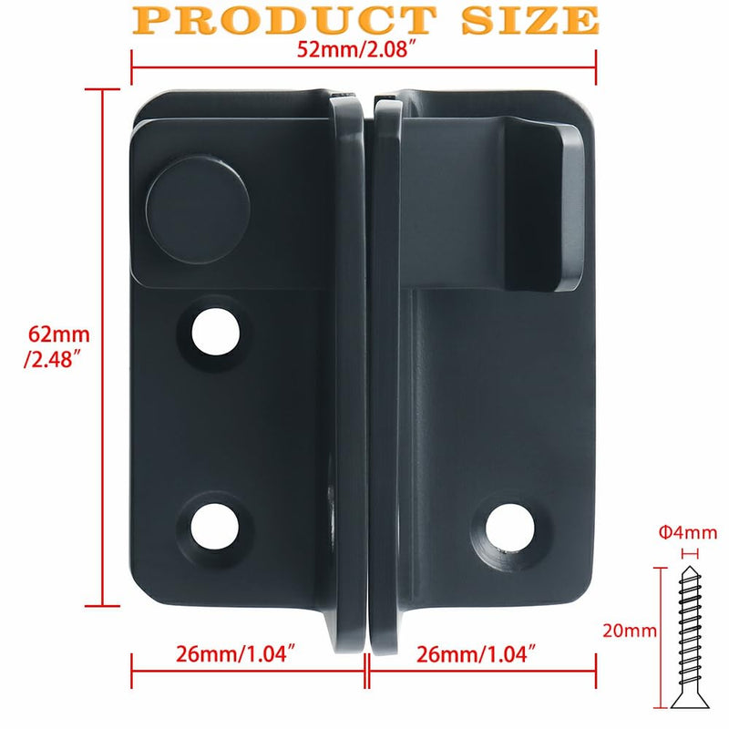 Alise Flip Latch Gate Latches Slide Bolt Latch Safety Door Lock Catch for Barn Cabinet Pet Cage Garden Bathroom Garage Window Sliding Door,Heavy Duty Stainless Steel Matte Black MS3005-B Large Size