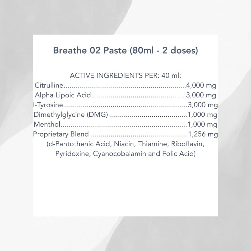 MVP Breathe O'2 Paste (2 doses) Pre-Race Paste to Support Lung/Airway Function & Recovery in Horses