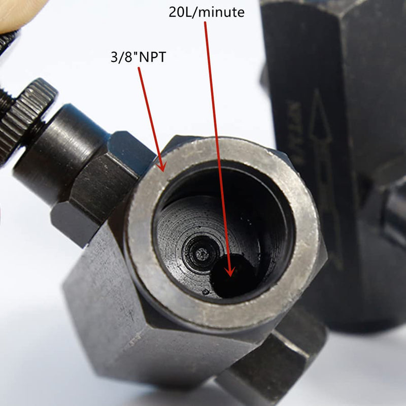 Flow Control Throttle Check Valve 3/8" NPT 3000PSI Carbon Steel Hydraulic