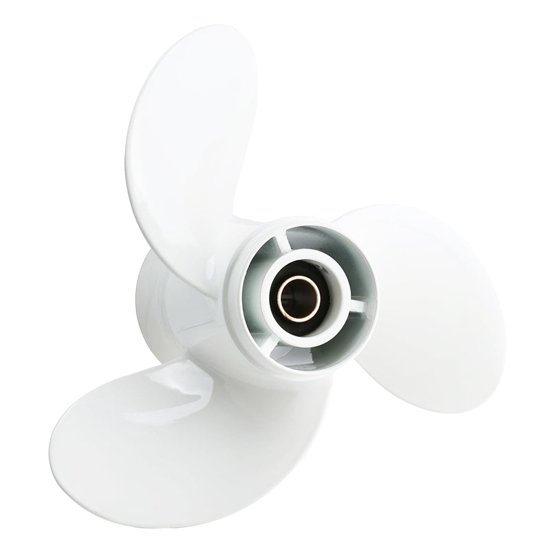 NovelBee Aluminum Outboard Propeller for Yamaha F8 F9.9 F15 F20 9.9HP 15HP | 9 1/4X9 3/4-J Propeller;9 1/4X10 Propeller;1/2-J 9 1/4X11-J Propeller;Boat Propeller;Outboard Motor Propeller;8 Spline;RH 9-1/4 x 9-3/4