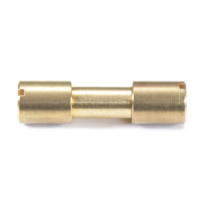 Corby Bolt Fasteners (10 Pack) with Step Drill for DIY Handles & Knife Handle Repair - USA Size (0.250 x 0.186 x 1.0 Inch) - (Brass) - for Full Tang Fixed Blades Corby Bolt (0.250 x 0.187 x 1.0 Inch) (10 Pack)(Brass) + (1)(Step Drill)