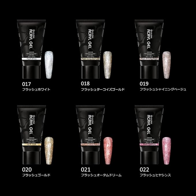 LALONA Acrylic Gel (Flash Color) (30ml) Sculpture Gel Nail Polygel (030. Flash Black) - NewNest Australia