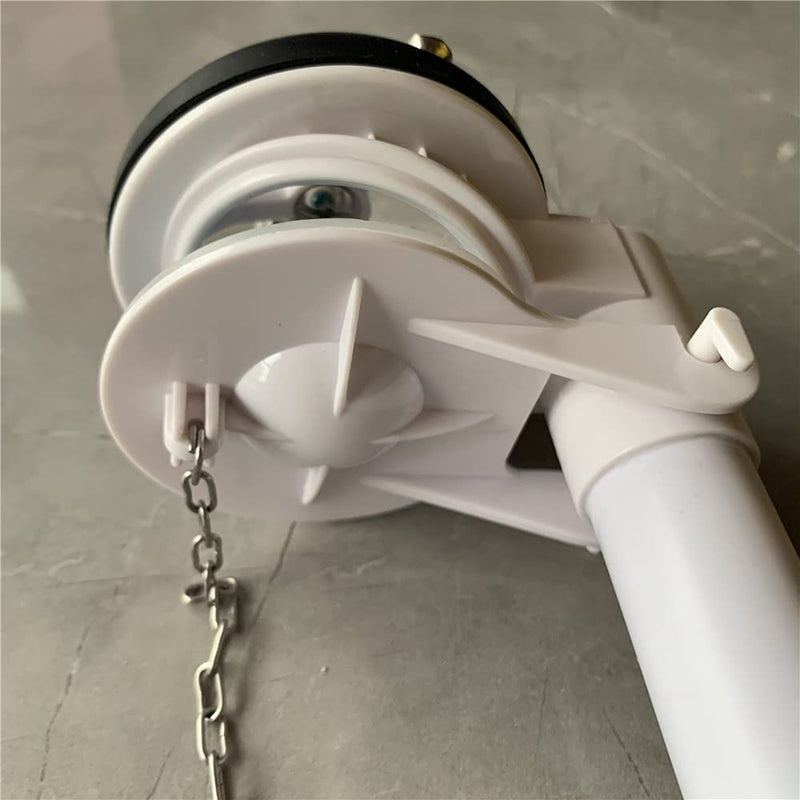 One Piece Flush Valve, Universal Repair Kit - 2 Inch Flapper/10 Inch High Overflow Tube White