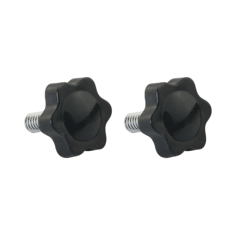5PCS 1/4"-20 12mm Length Star Hand Knob Threaded Post Black Plastic Hex Shaped Clamping Knob Handle Hex Shaped Clamping Knob Handle Screw Length 12mm