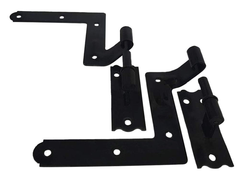 QCAA Steel Blind Shutter Hinge for Wood Frame & Brick, 1-1/16", Power Coated Black, 2 Pack (1 Pair), Made in Taiwan