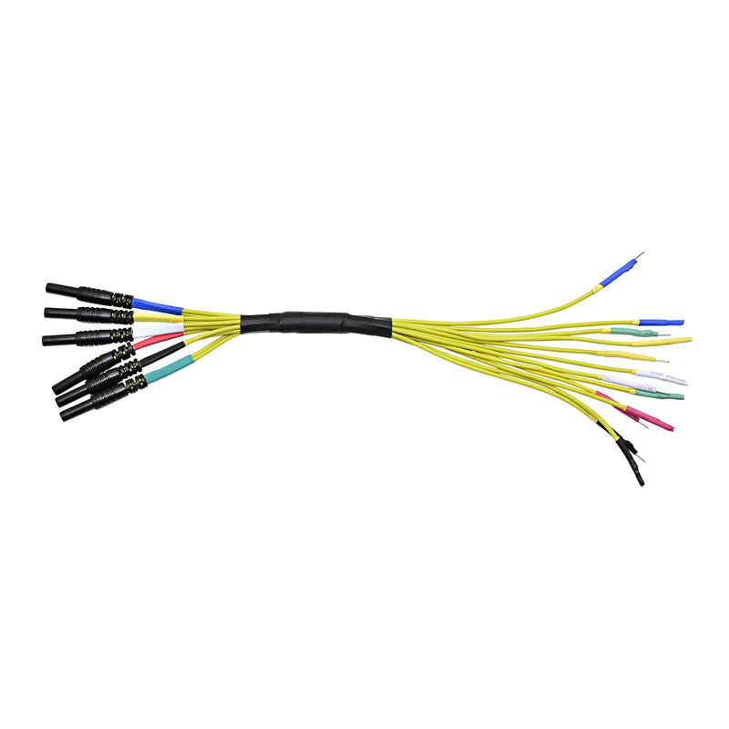 HT306 4 Connectors Sizes Universal Breakout Leads, 6 Channel Test Lead Set for Automotive Oscilloscope Diagnostic, 0.6 mm, 1.5 mm, 2.3 mm and 2.8 mm HT306