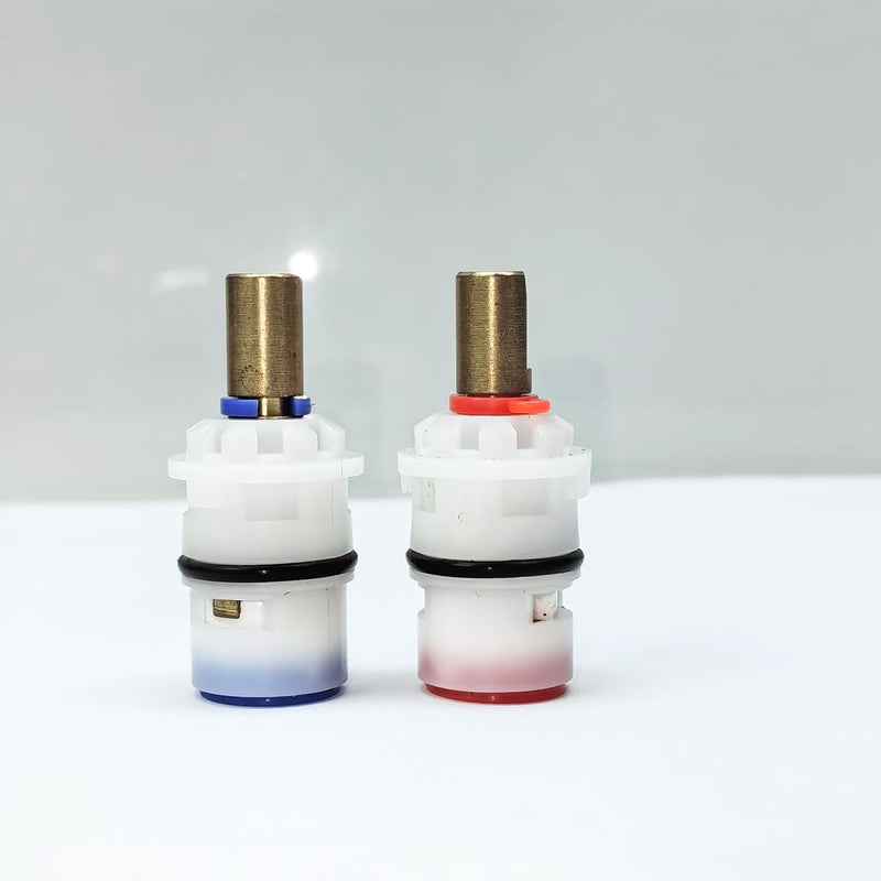 Ceramic Stem Disc Faucet Cartridge Replacement Bathroom Tap (1 Pair Hot & Cold) for Pfister 9608020 48/143/149 Series Valve Cartridge 9608060 Hot Valve Cartridge