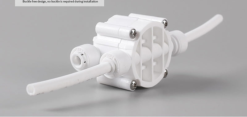 4 Way Port Auto Shut Off Valve Plastic Water Systems Automatic Shut-Off Valve Replacement With Quick Connect Fitting Ports