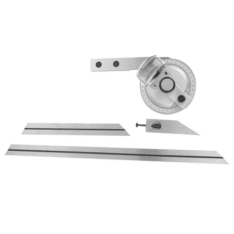 Universal Bevel Protractor, 360° Steel Angle Finder Measuring Ruler W/Magnifying Glass Angle Measuring Protractor