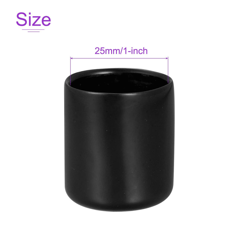 DMiotech 5 Pack 1" ID Black Screw Thread Protectors Rubber End Caps Bolt Covers for Screw Bolt Furniture Pipe 1"