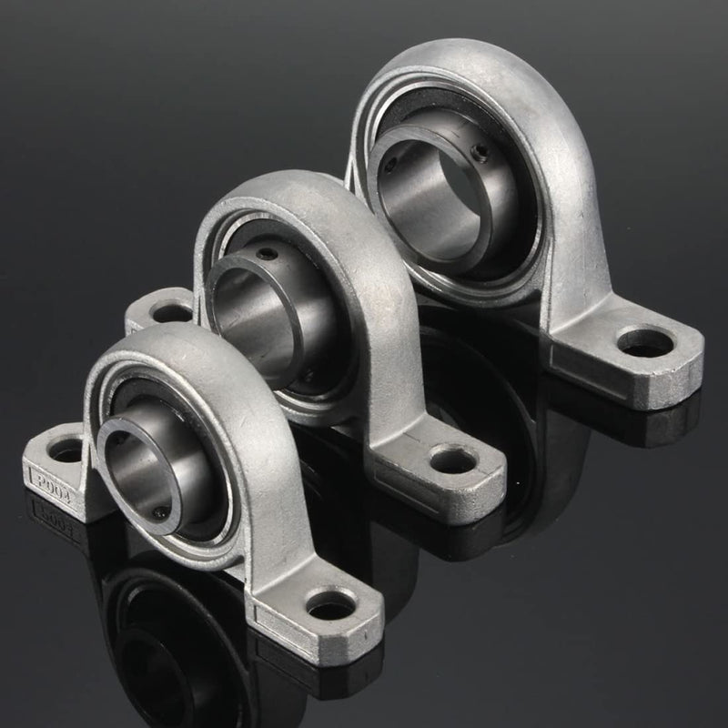Pillow Block Bearing, 4Pcs KP003 Flange Mounted Pillow Bearings - Bore 17mm/0.67" ID Self Alignment Zinc Alloy Plummer Block Bearing for Diameter 17mm Linear Shaft Rod 17mm/0.67" KP