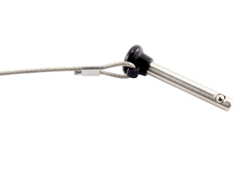 2/4/6Pcs Black Nylon Head Pull Pin Quick Release Pull pin Dia, 3/16" Marine Grade 316 Stainless Steel Bimini top Pins with Lanyard (4) 4