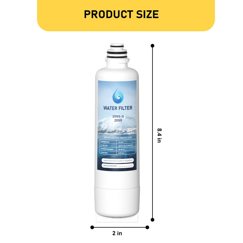 Water Filter Replacement Compatible with Bosch Ultra Clarity Pro BORPLFTR50, BORPLFTR55, 12033030, 12028325, 11025825, 11032531, B36CT80SNS, B36CL80ENS, WFC100MF, WFS200MF, RA450022 Pack of 3