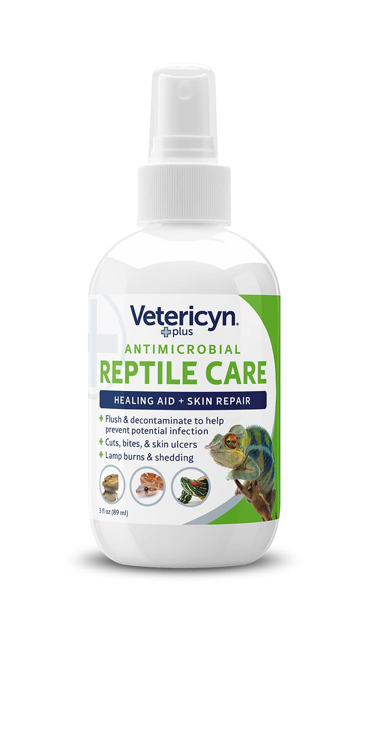 Vetericyn Plus Reptile Wound Care Spray | Reptile Skin Repair, Help Care for Reptile Wounds, Including Scale Rot, Lamp Burns, and Shedding. 3 Ounces
