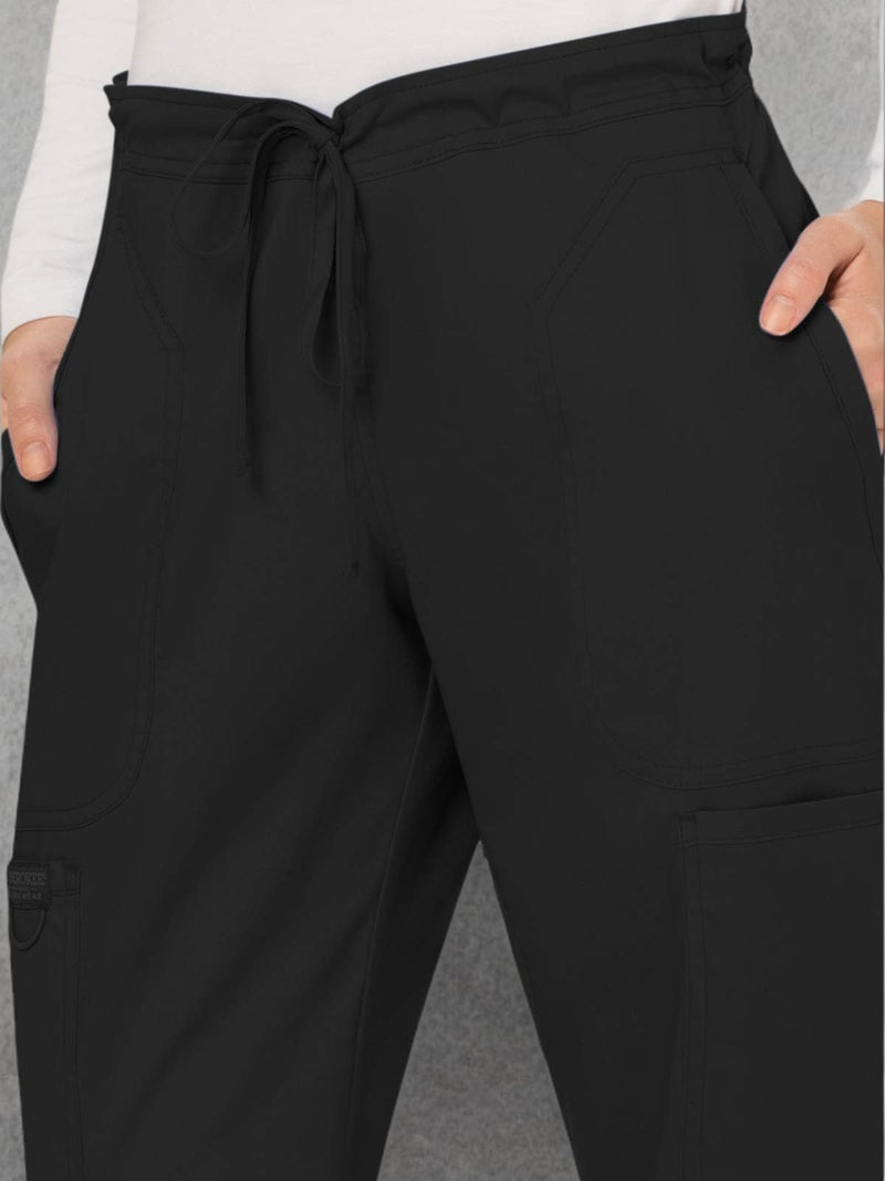 Scrubs for Women Workwear Revolution, Drawstring Scrub Pants, Soft Stretch WW120 Small Black