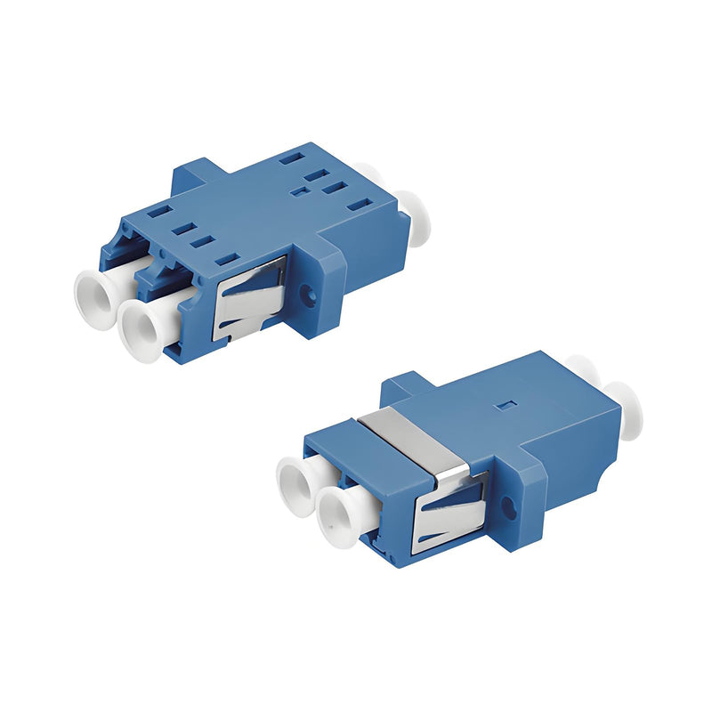 10-Pack LC Fiber Optic Adapter - LC to LC Duplex Singlemode Coupler - Blue