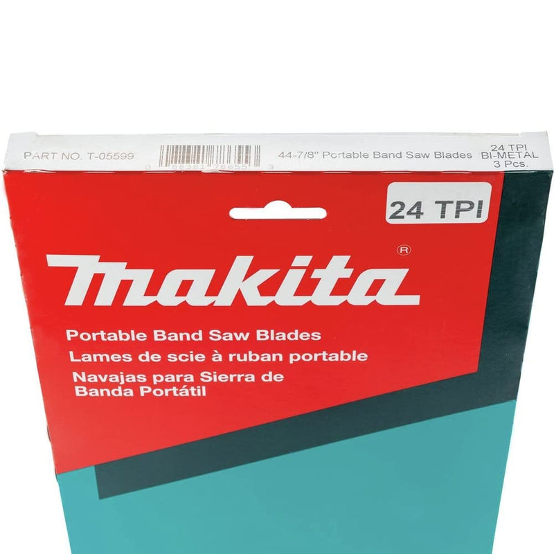 Makita T-05599 44-7/8" 24 TPI Bi-Metal Portable Band Saw Blade, 3/pk