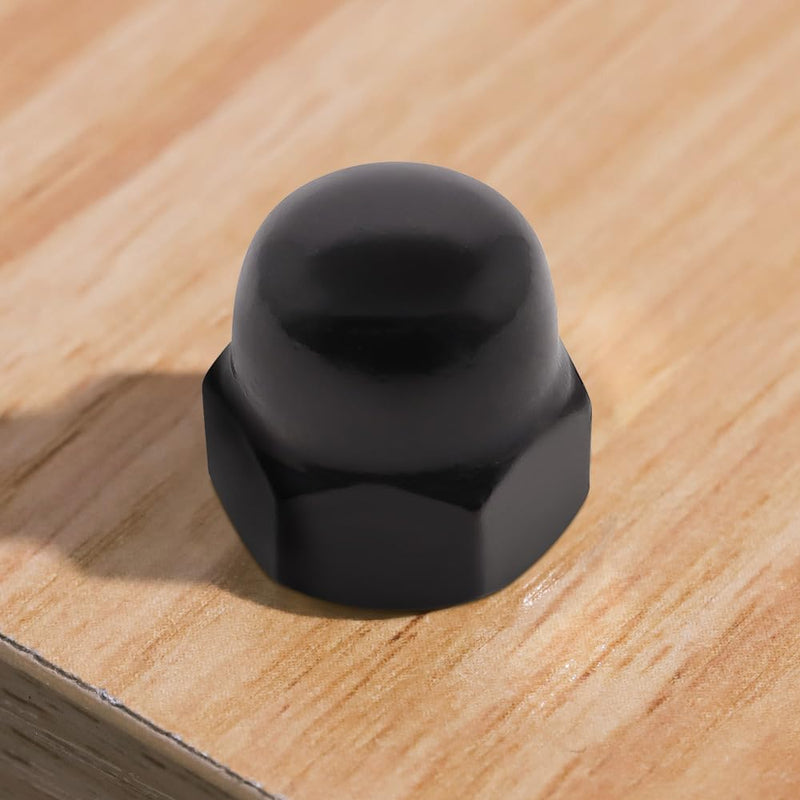 Glvaner 1/2-13 Stainless Steel Acorn Cap Nuts, Hexagon Dome Head Cap Nuts Locknuts, 304 Stainless Steel 18-8, Black Coated, 10 pcs 1/2"-13