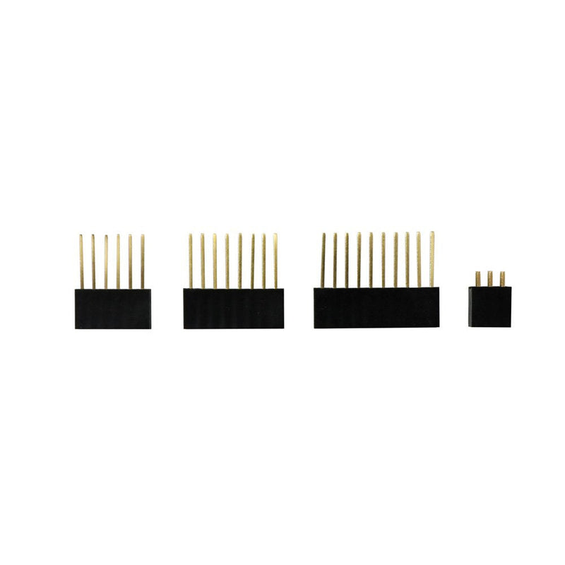 2.54mm Stackable Shield Header Zovfam 110 Pcs 6/8 / 10 Pins and Double Row 3 Pins for Arduino Prototype Shield
